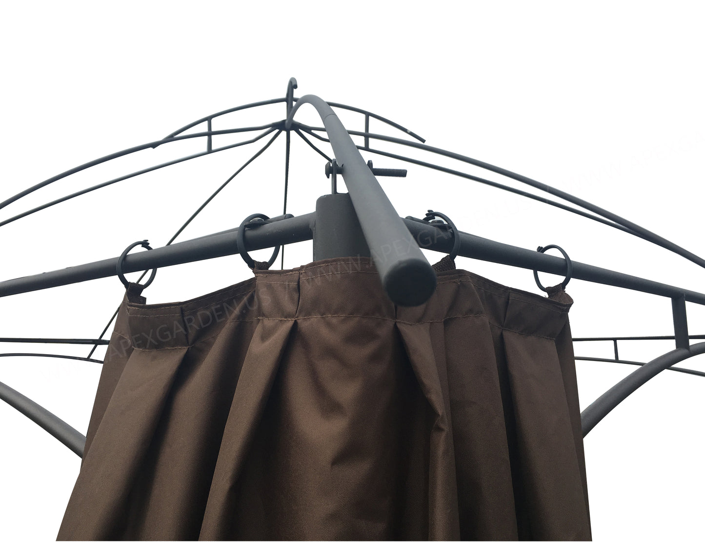 4 Poles Corner Curtain Set for Lowe's Allen Roth 12x10 Gazebo #GF-12S004BTO/GF-12S004B-1 - APEX GARDEN US