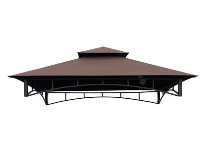 APEX GARDEN Replacement Canopy Top for Model #L-GG001PST-F 8' X 5' Brown Double Tiered Canopy Grill BBQ Gazebo (Canopy Top Only) - APEX GARDEN US