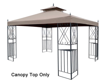APEX GARDEN Replacement Canopy Top for 10'x12' Monterey Gazebo #L-GZ288PST-4H / L-GZ288PST-4D - APEX GARDEN US
