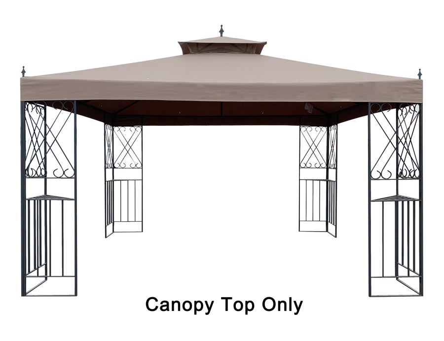 APEX GARDEN Replacement Canopy Top for 10'x12' Monterey Gazebo #L-GZ288PST-4H / L-GZ288PST-4D - APEX GARDEN US