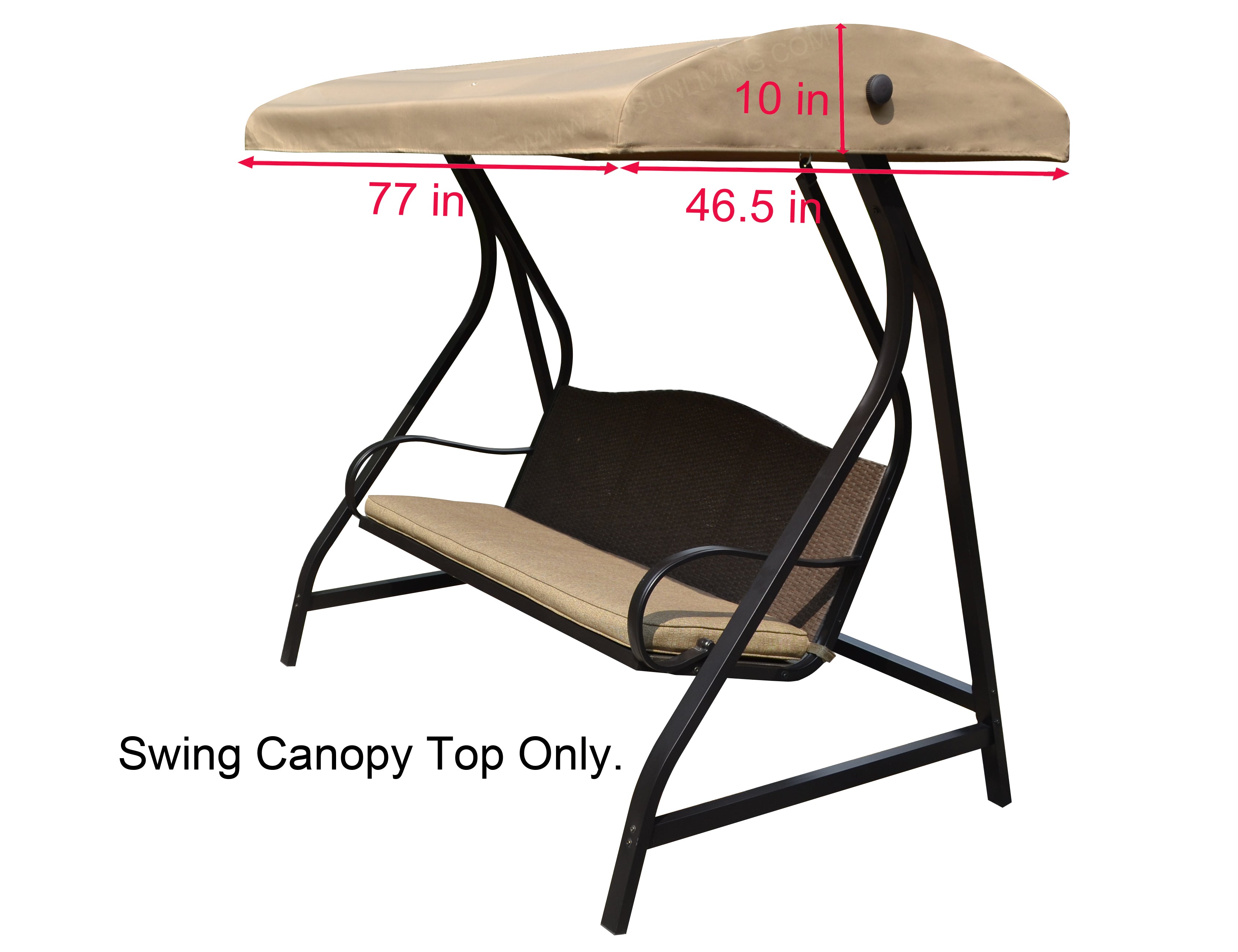 Canopy Top for Lowe's Garden Treasures Swing Model